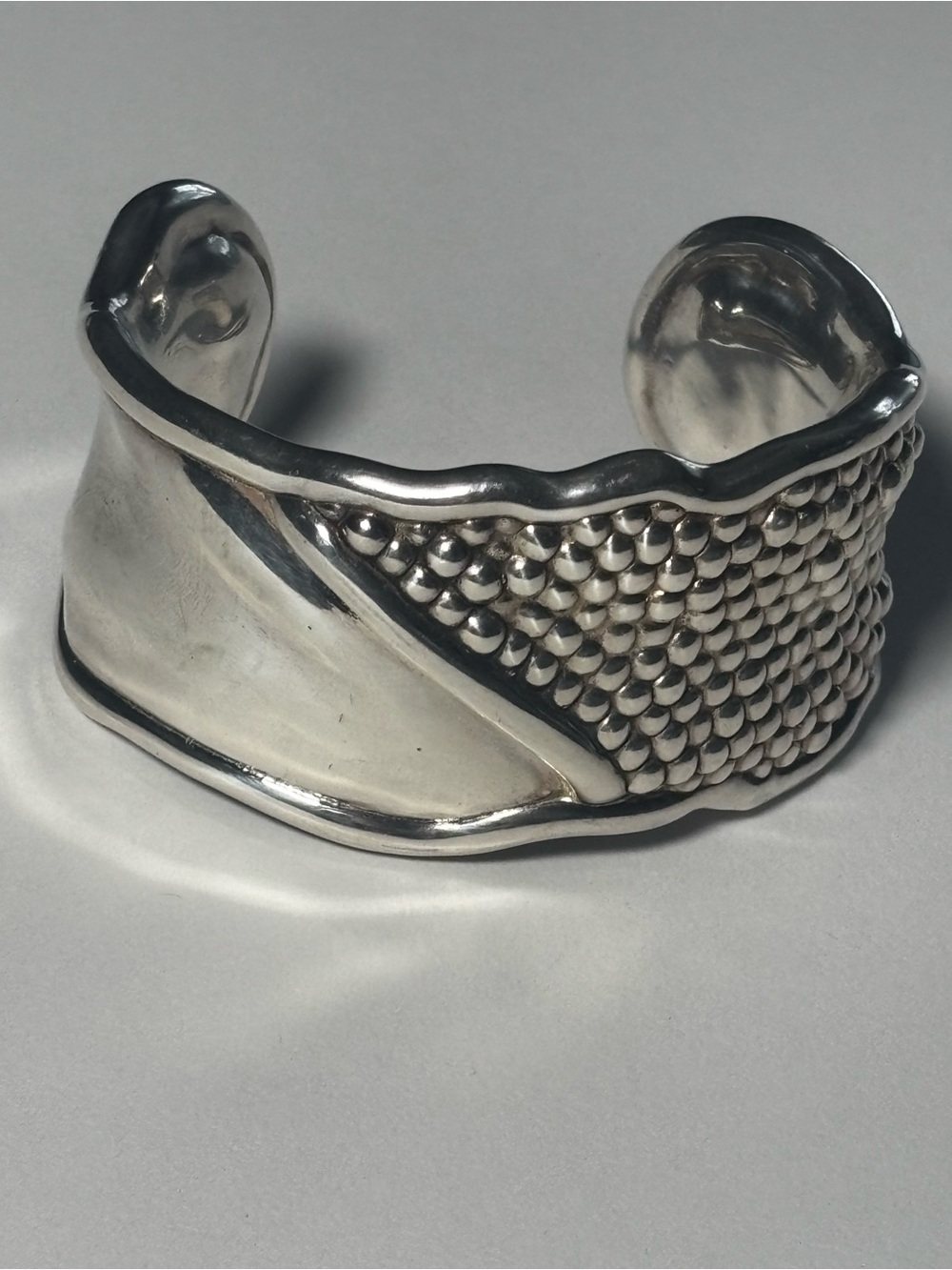 Vintage Modernist Sterling Silver Cuff